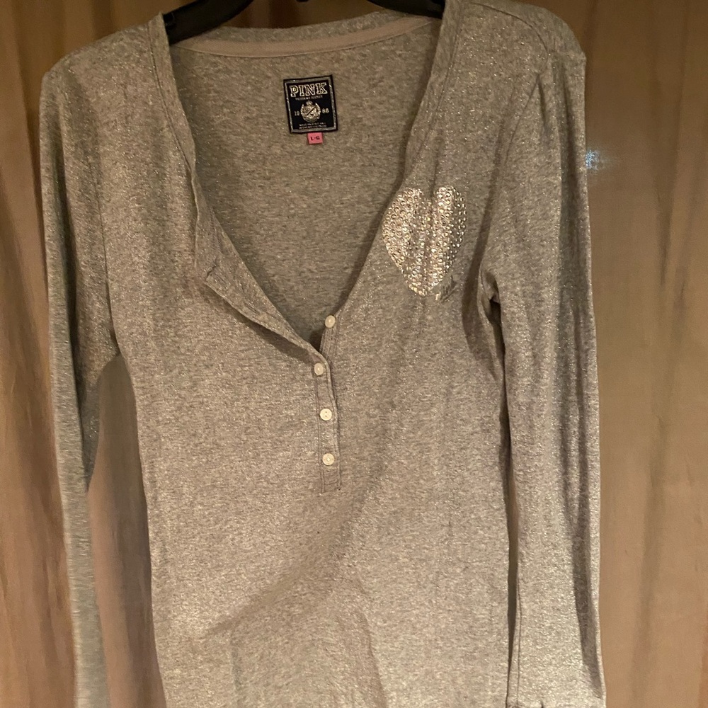 ALMOST NEW, PINK LONG SLEEVE SHIRT